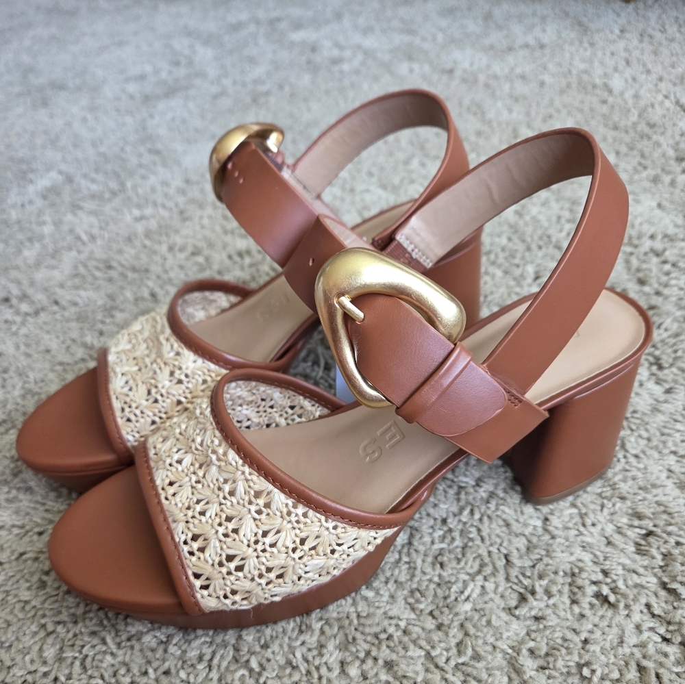 AEROSOLES Chamber Heel, Natural Raffia